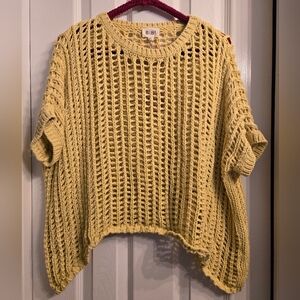 BiBi Mustard Open-Knit Sweater